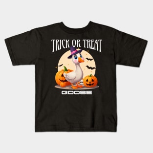 Trick Or Treat With Cute Goose Kids T-Shirt